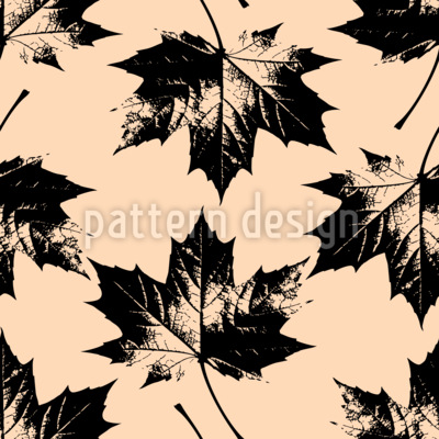 Maple Leaf Imprints Seamless Vector Pattern Design