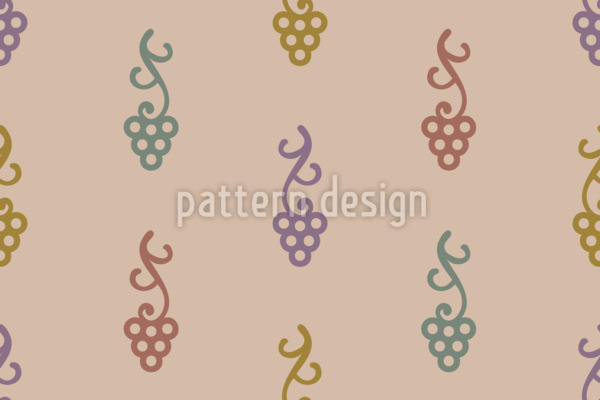 Uva vintage Design de padr&atilde;o vetorial sem costura