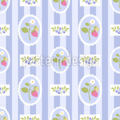 Adesivo Cottagecore Berry Design de padr&atilde;o vetorial sem costura
