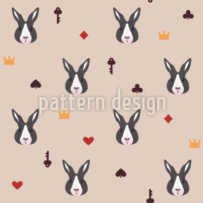 Coelho do Pa&iacute;s das Maravilhas Design de padr&atilde;o vetorial sem costura