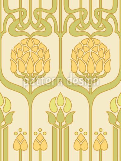 Vintage Floral Lattice Seamless Vector Pattern Design