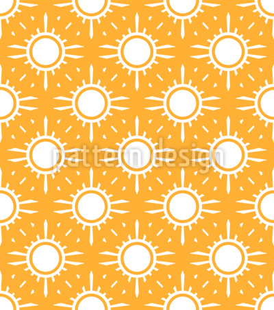 Japanese Art Deco Sun Seamless Vector Pattern Design