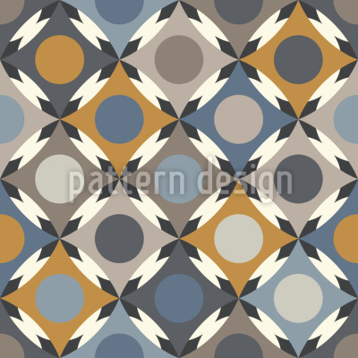 Retro Diamond Geometrics Seamless Vector Pattern Design