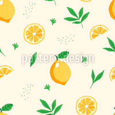 Limon Toplama Dikişsiz Vekt&ouml;r Desen Tasarımı
