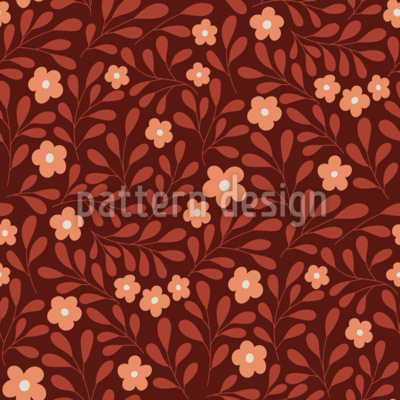 Wild Scattered Florals Seamless Vector Pattern Design