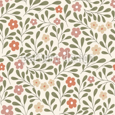 Fleurs &eacute;parpill&eacute;es en sourdine Motif Vectoriel Sans Couture