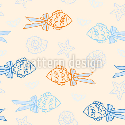 Lunefull fisk S&oslash;ml&oslash;s design med vektor