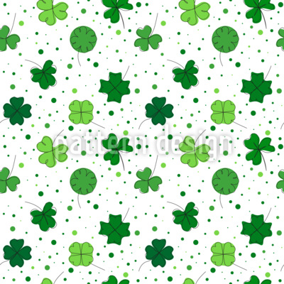 Various Clovers Seamless Vector Pattern Design