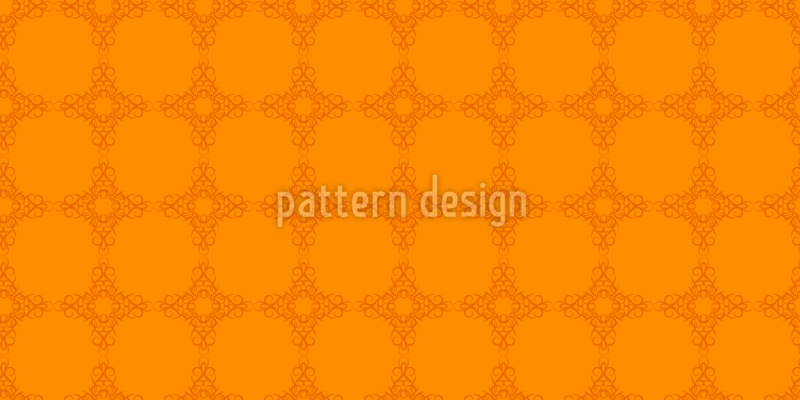 Fiery Damasks Seamless Vector Pattern Design