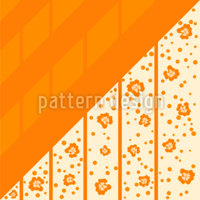 Triangle Check with Floral Accents Seamless Vector Pattern Design
