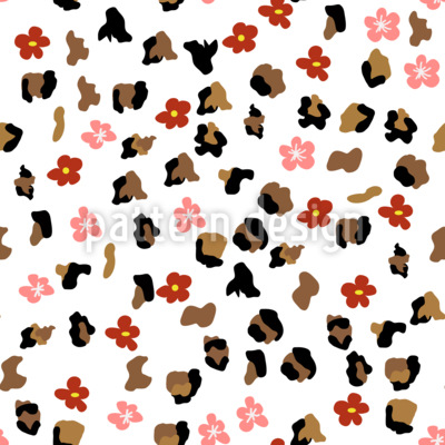 Chica Safari Estampado Vectorial Sin Costura