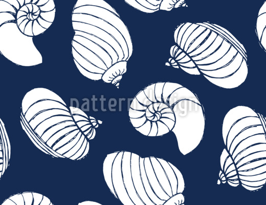 Geluid van de zee Naadloos vectorpatroon ontwerp