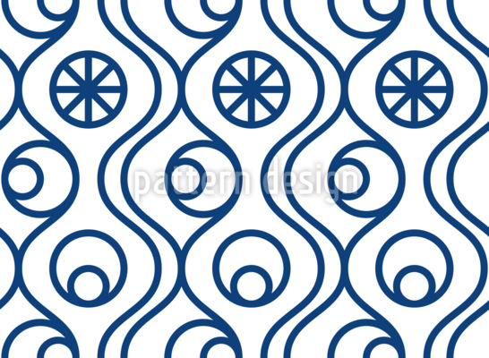 Ogeo ondulado Estampado Vectorial Sin Costura