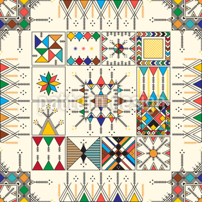 Al-qatt Al-asiri Seamless Vector Pattern Design
