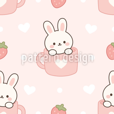 Bunny Mugs Seamless Vector Pattern Design