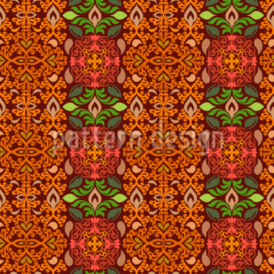 Autumnal Arabesques Seamless Vector Pattern Design