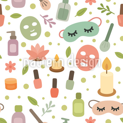 Les essentiels du spa Motif Vectoriel Sans Couture