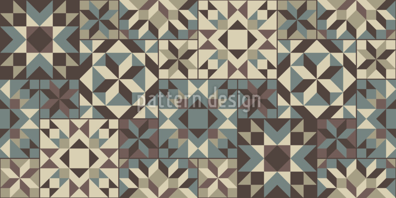 D&uuml;nyevi Patchwork Dikişsiz Vekt&ouml;r Desen Tasarımı