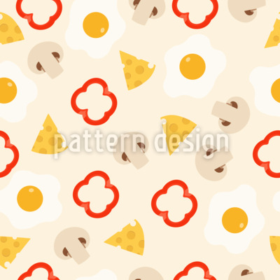 Huevo de desayuno Estampado Vectorial Sin Costura