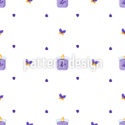 Velas de lavanda Estampado Vectorial Sin Costura