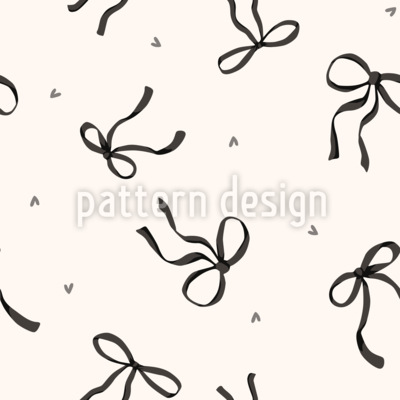 Coquette Ribbon Bows Seamless Vector Pattern Design