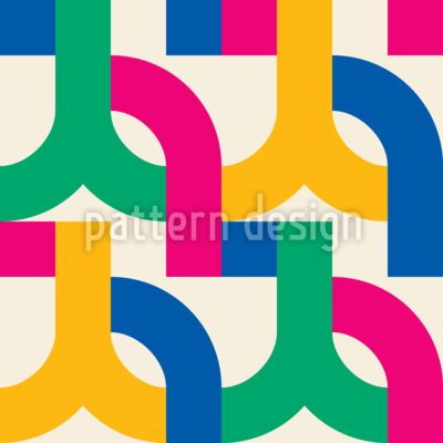 Bold Curvy Seamless Vector Pattern Design