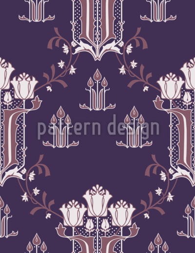 Floral opulento estilizado Design de padr&atilde;o vetorial sem costura
