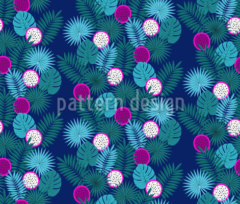 Slinger met tropische bladeren Naadloos vectorpatroon ontwerp