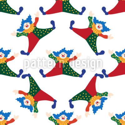 Clowns Seamless Vector Pattern Design