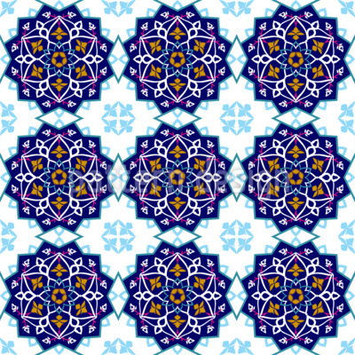Traditionelle iranische Kunst Nahtloses Vektormuster