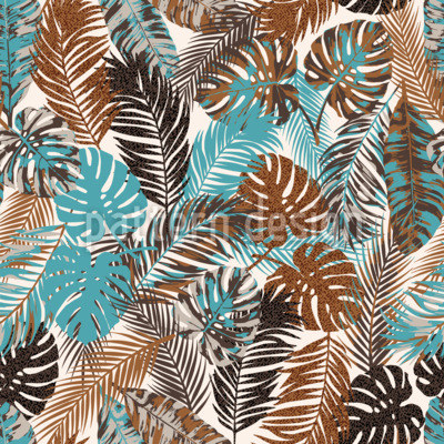 Moody Tropical Hawaiian Flora S&ouml;ml&ouml;s vektorm&ouml;nsterdesign