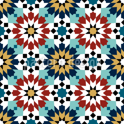 Klassisches Zellige-Mosaik Nahtloses Vektormuster