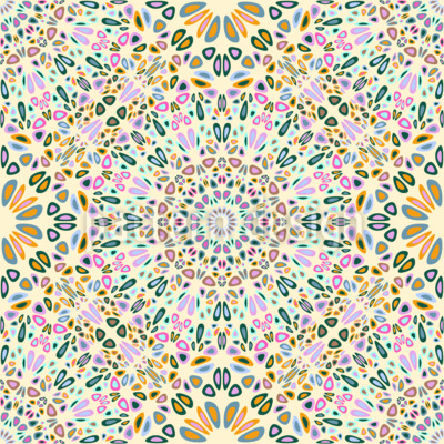 Abstraktes Boho-Mandala Nahtloses Vektormuster