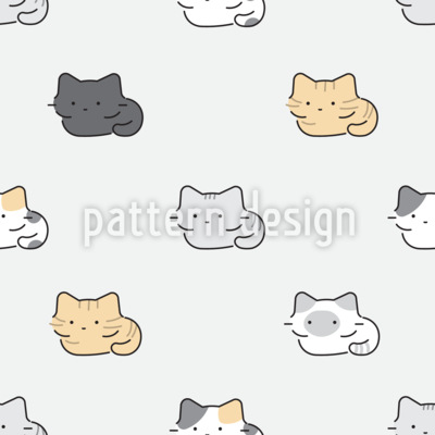 Cozy Kitty Parade bezszwowy wz&oacute;r wektorowy.