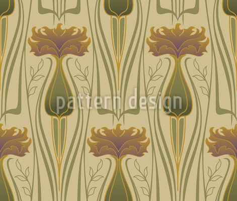 Art NouveAuthistles S&oslash;ml&oslash;s vektorm&oslash;nsterdesign