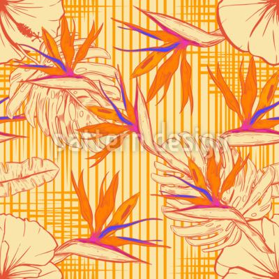 R&ecirc;ves d'&eacute;t&eacute; tropicaux Motif Vectoriel Sans Couture