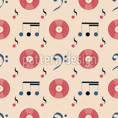 Vinilo retro Estampado Vectorial Sin Costura