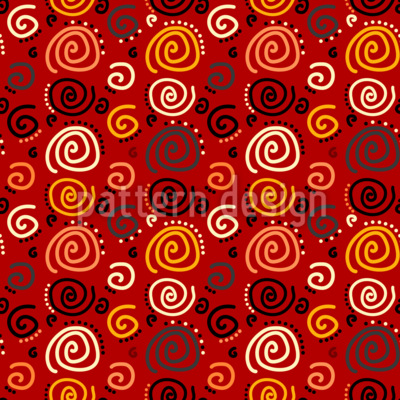 Artsy Ethno Spirale Nahtloses Vektormuster