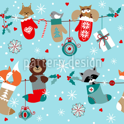 Christmas Surprise Seamless Vector Pattern Design