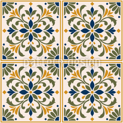 Azulejo rinascimentale disegni vettoriali senza cuciture