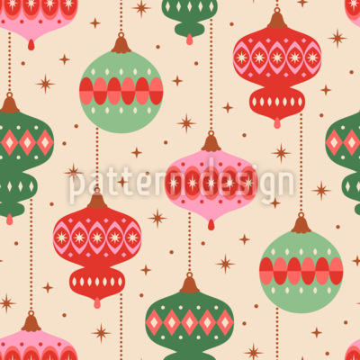 Ornamenti vintage per alberi di Natale disegni vettoriali senza cuciture