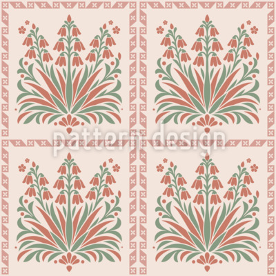 Telhas de mandioca florescendo Design de padr&atilde;o vetorial sem costura