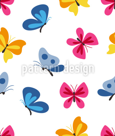 Divers&atilde;o com borboletas Design de padr&atilde;o vetorial sem costura