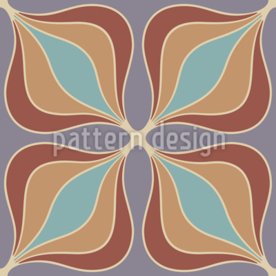 Ondas suaves dos anos 60 Design de padr&atilde;o vetorial sem costura