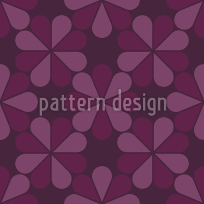Retro stiliseret blomst S&oslash;ml&oslash;s vektorm&oslash;nsterdesign