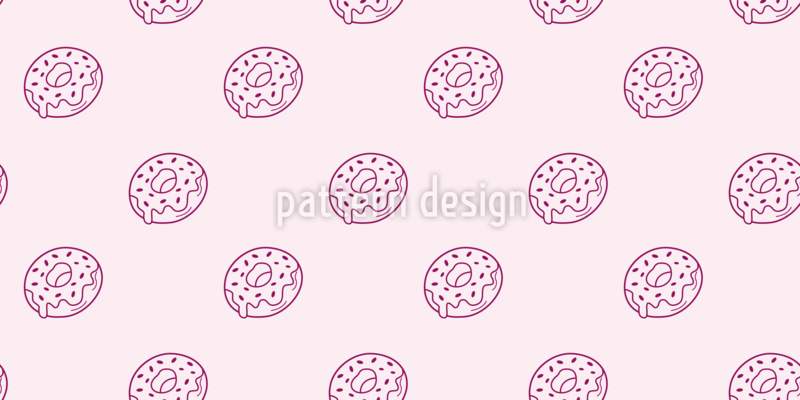Beignets au trait glac&eacute;s Motif Vectoriel Sans Couture