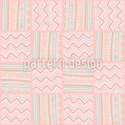 Pastel Chevron Patchwork S&oslash;ml&oslash;s vektorm&oslash;nsterdesign