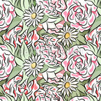 Boceto floral Estampado Vectorial Sin Costura