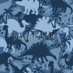 Dinosaurio camuflado Estampado Vectorial Sin Costura