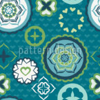 Heart flower dream Seamless Vector Pattern Design